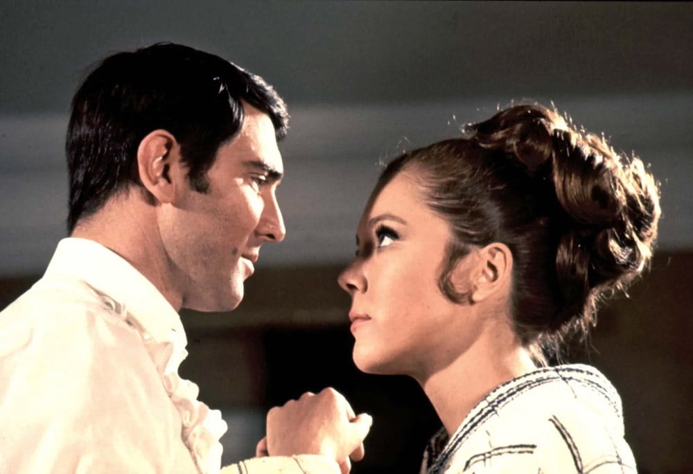 George Lazenby and Diana-Rigg